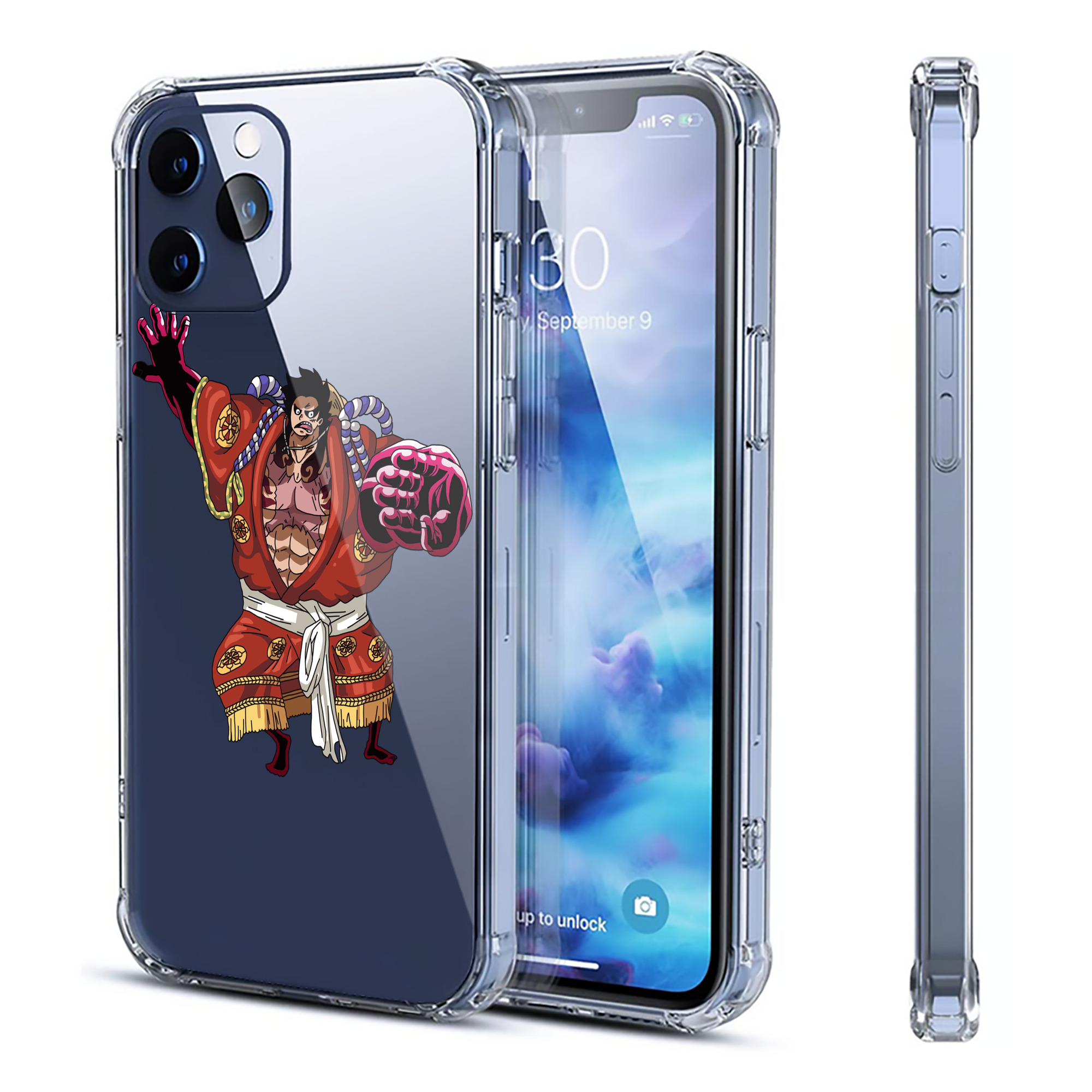 （画像用） ワンピース モンキー・D・ルフィ ONE PIECE Monkey D. Luffy 【iPhone 12シリーズ対応】透明スマホケース（クリアソフトケース）